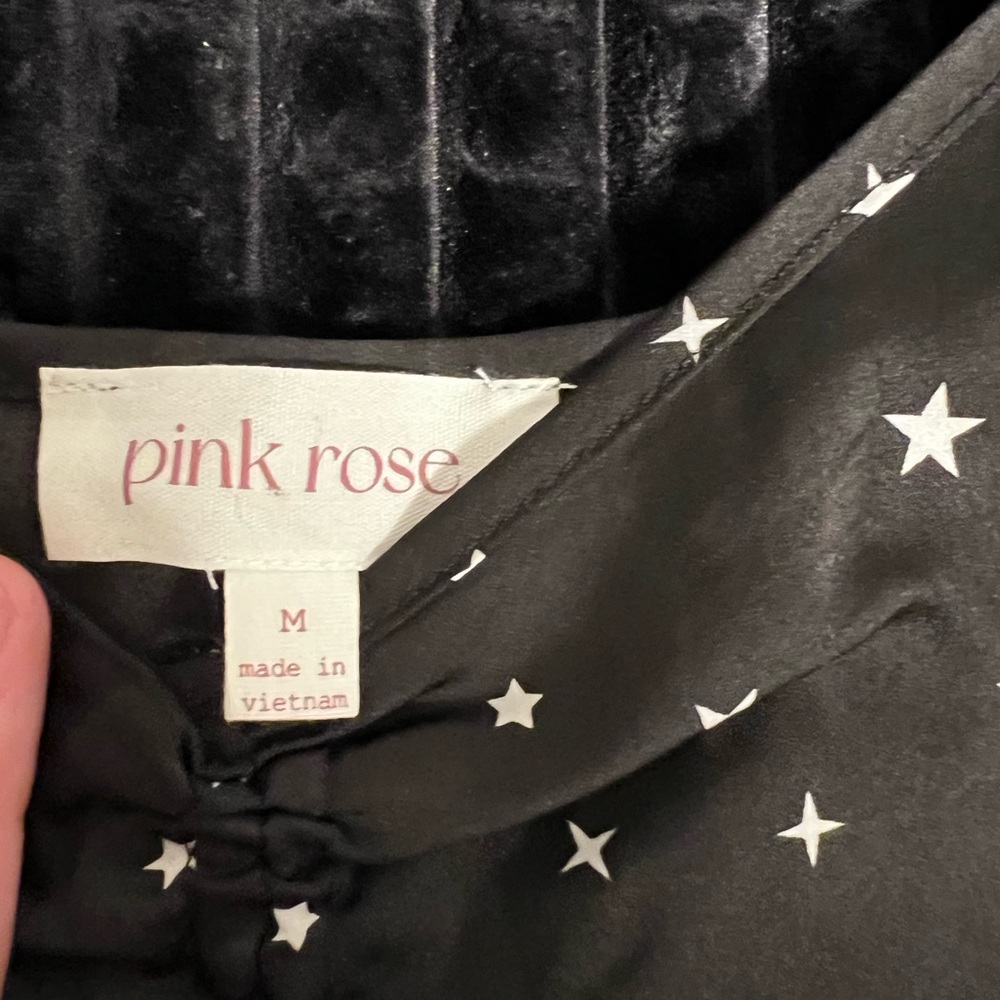 STAR PRINT SATIN RUCHE CAMI TOP - Picture 2 of 2